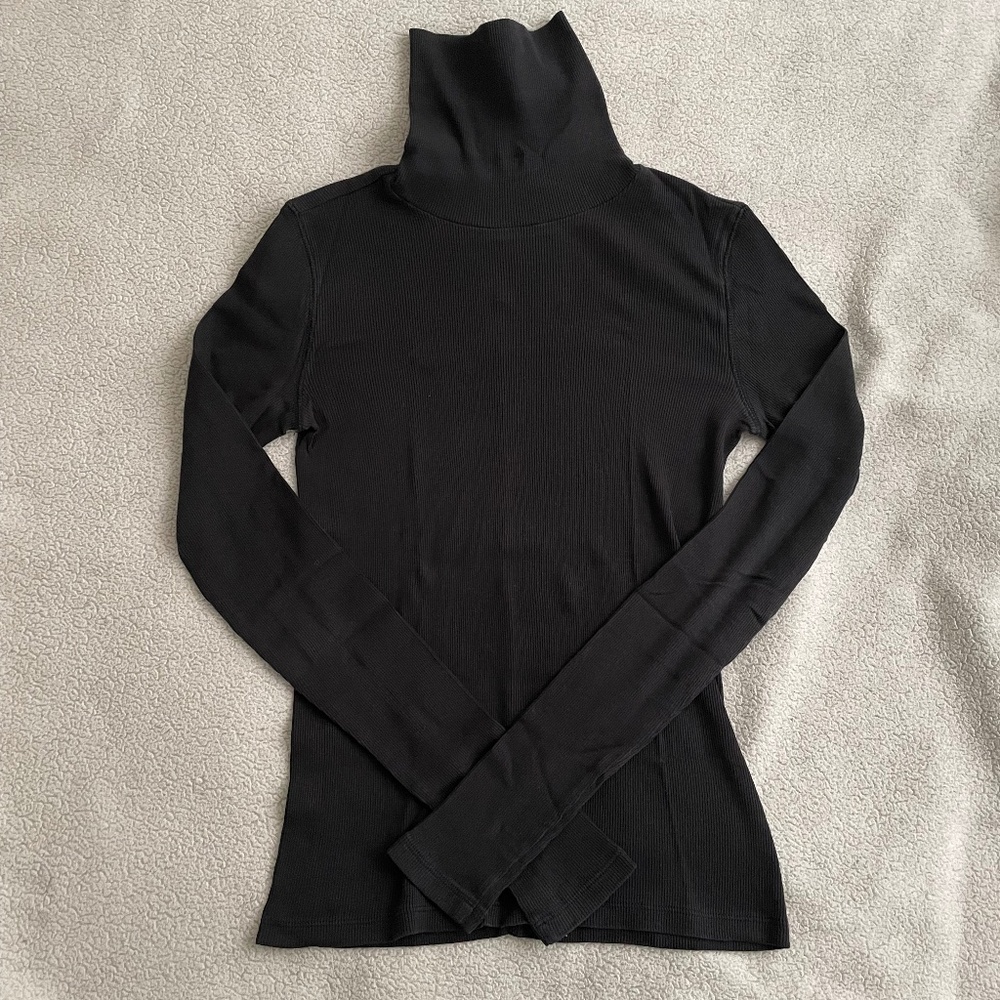 Everlane Pima Micro-Rib Turtleneck T-Shirt